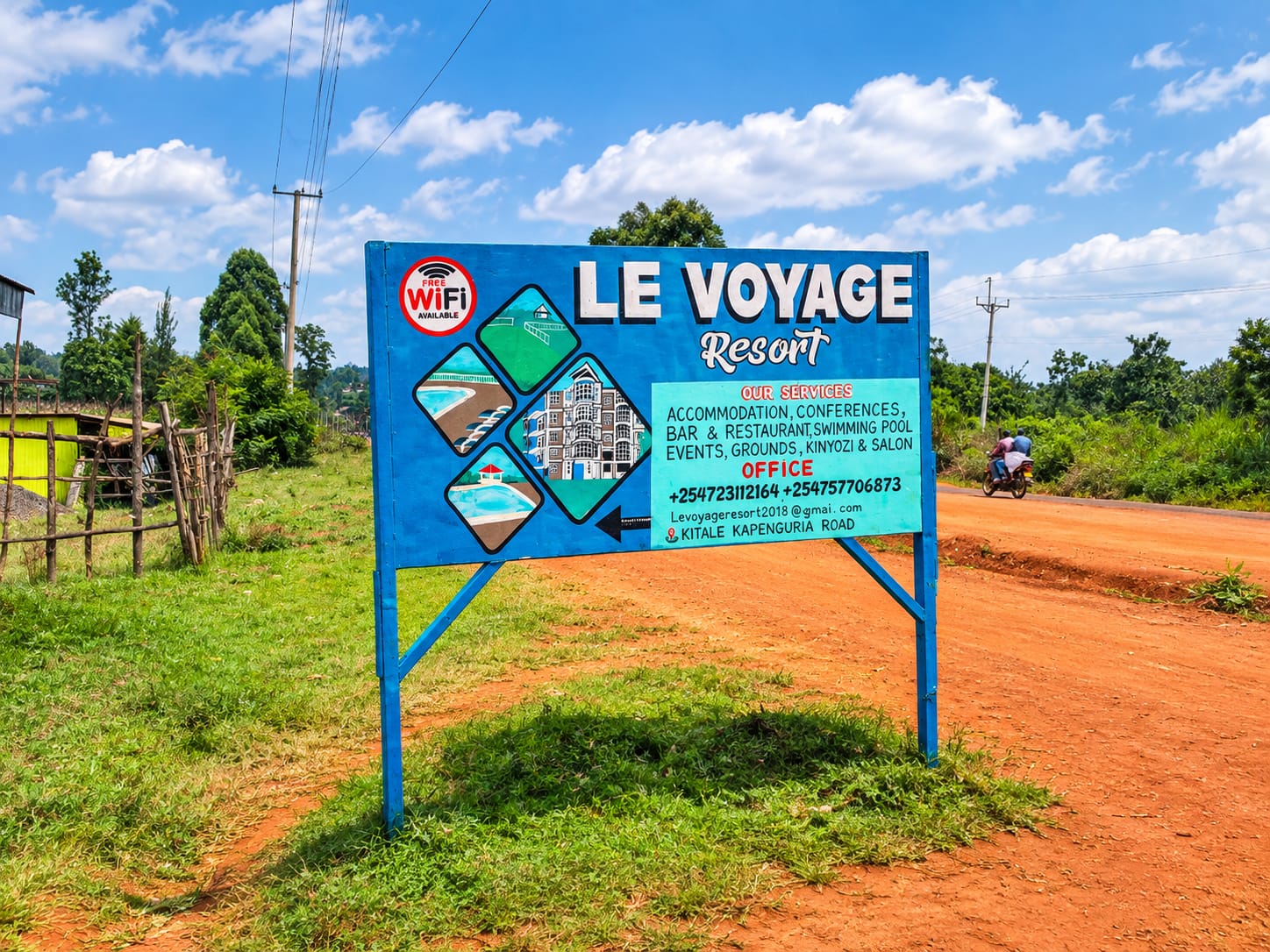 LE-VOYAGE Kapenguria road directional signboard